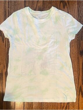 Athleta Pastel Tie-Dye Short Sleeve Tee in Mint and White